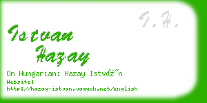 istvan hazay business card